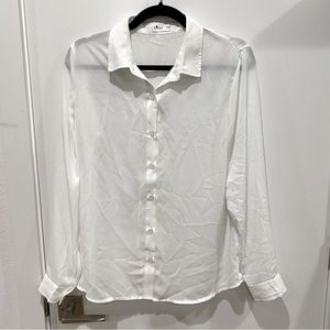 White button down blouse